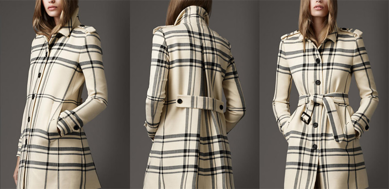 Burberry Trençkot modelleri Kareli trençkot modelleri