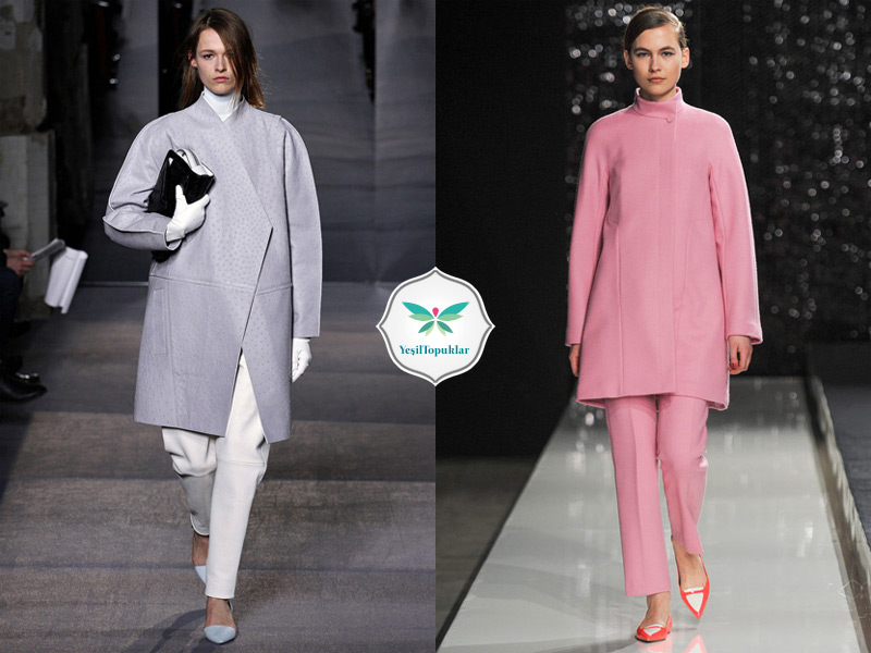 2013 - 2014 Sonbahar Kış Trendleri Pastel Renkli Paltolar