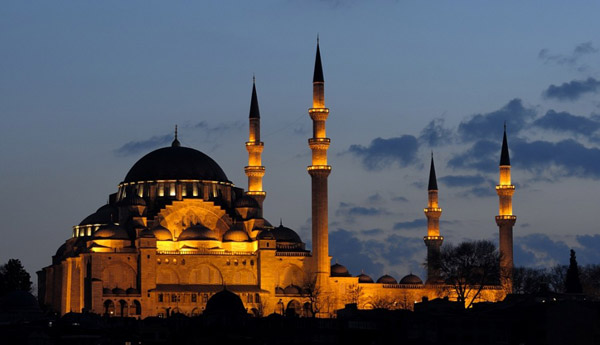 Süleymaniye Camii'nin Gece Görüntüsü