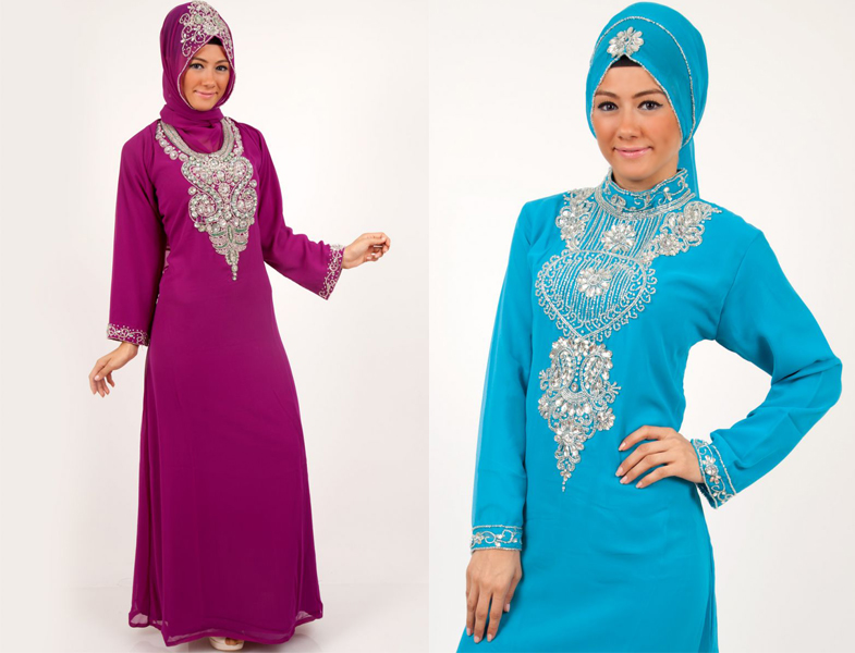 Tesettür Abiye Elbise ve Kaftan Modelleri 2014