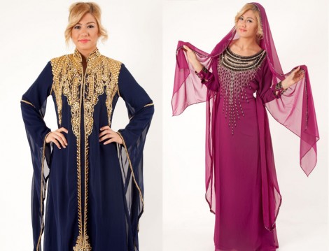 Tesettür Abiye Elbise ve Kaftan Modelleri 2014