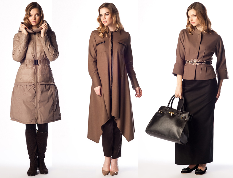 Tesettür Giyim Kombinleri 2014 Kahverengi Modası