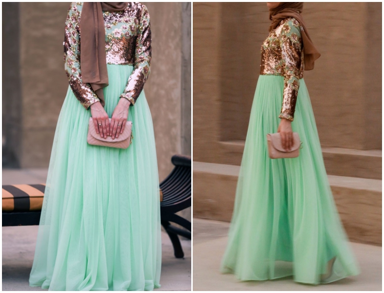 Annah Hariri 2015 Payetli Abiye Elbise Modeli