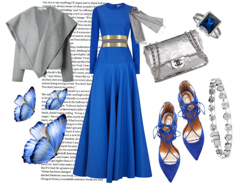Kobalt Mavi Renkli Elbise Kombinleri
