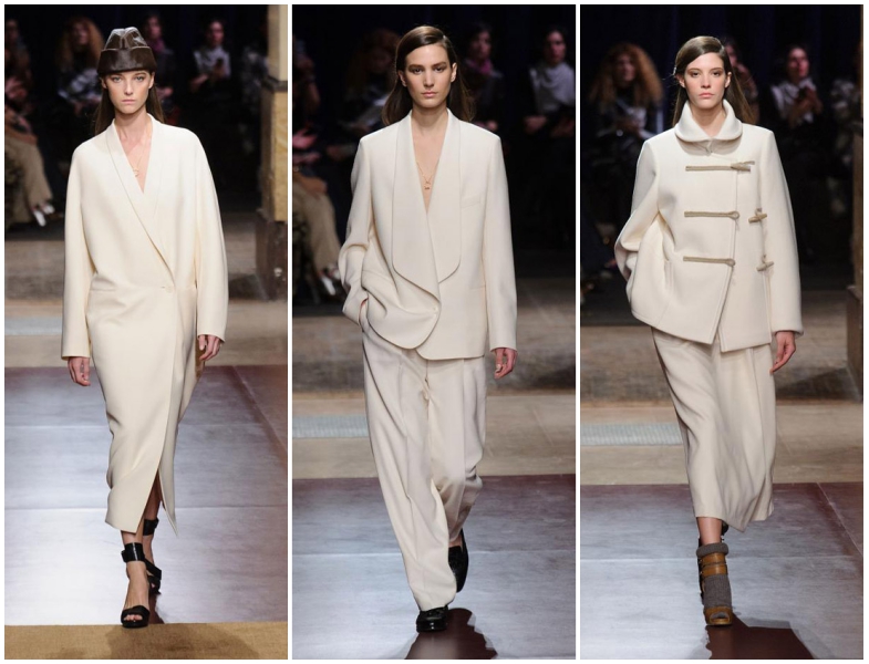 Hermes 2014-2015 Sonbahar Kış Kırık Beyaz Renk Giyim Modelleri