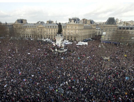 Fransa Terörizme Protesto Yürüyüşü