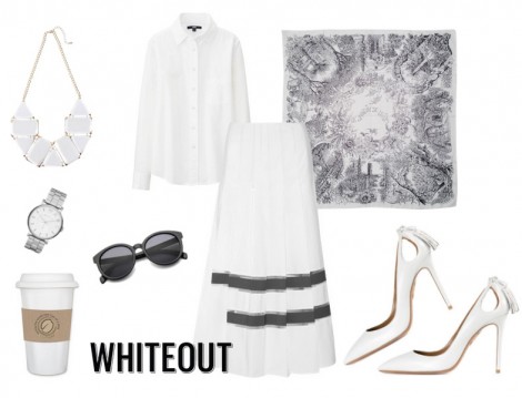 Beyaz Tesettür Giyim Kombinleri