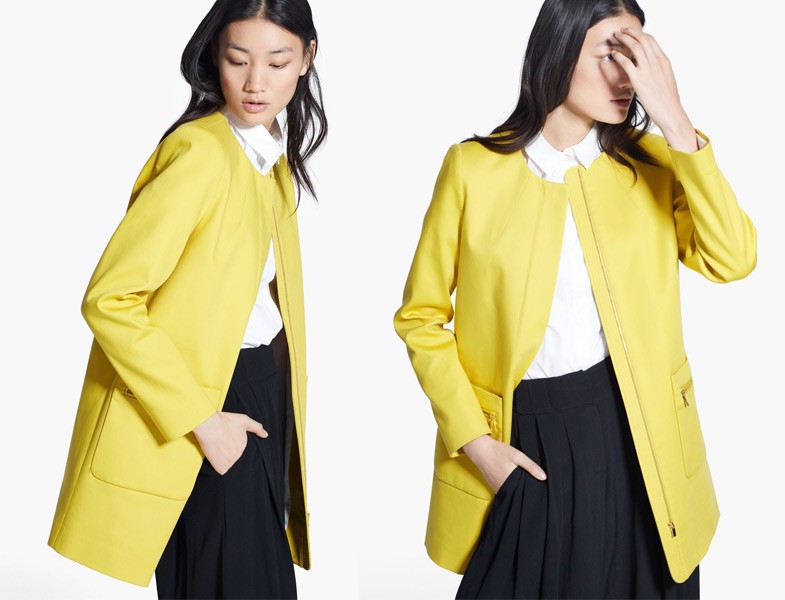 Mango Sarı ceket Modeli