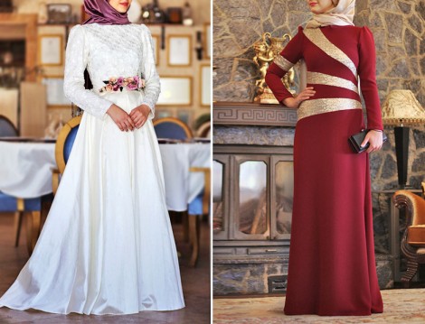 Minel Aşk Tesettür Abiye Elbise Modelleri 2016 