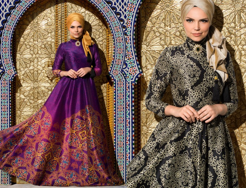 Tesettür Abiye Elbise Modelleri 2016