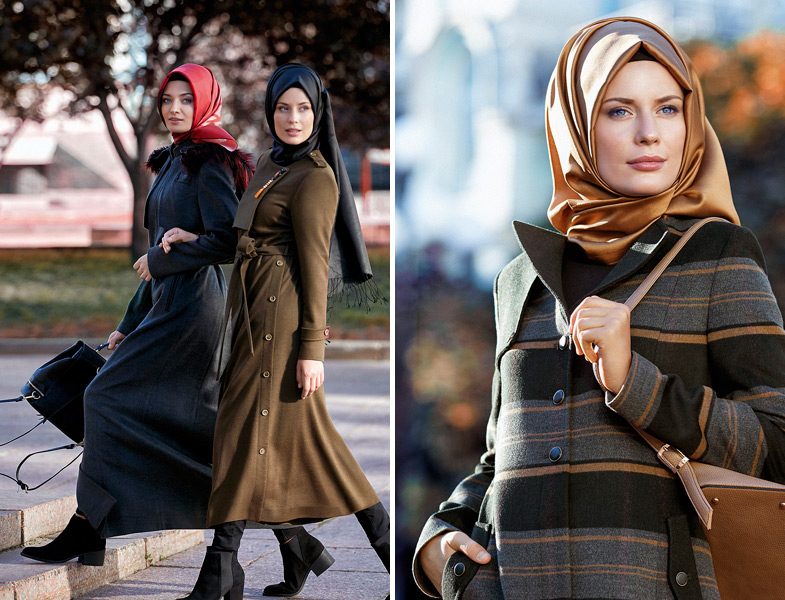 Nihan Giyim Kışlık Tesettür Pardesü Modelleri 2017