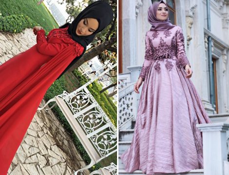 Tesettür Abiye Elbise Modelleri 2016 - 2017 