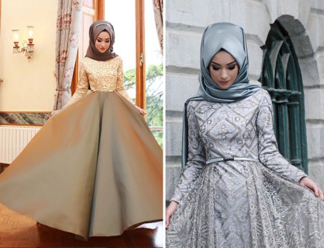 Tesettür Abiye Elbise Modelleri 2016 - 2017 