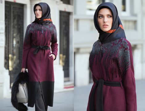 Tekbir Giyim 2016-2017 Sonbahar Kış Tesettür Kaban Modelleri