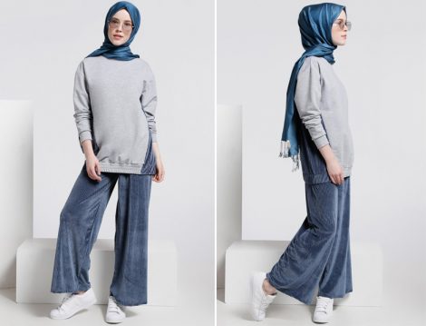 Kadife Tesettür Giyim Modelleri 2018 (10)