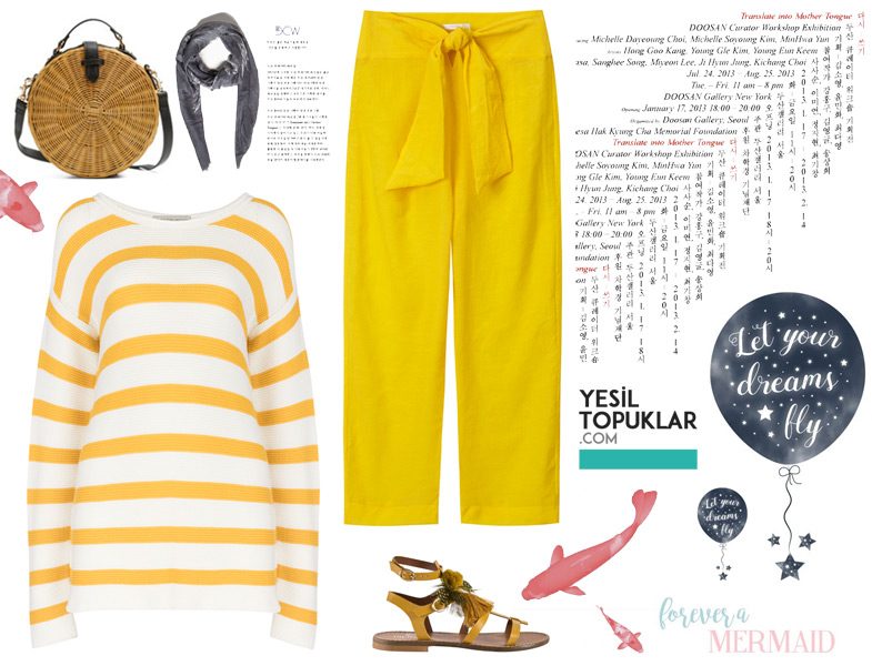 Sarı Tesettür Giyim Kombinleri - 2018 Trend Renkleri