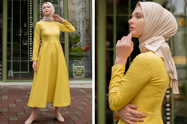 Sazze Design Sarı Elbise