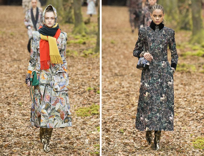 Chanel 2018-19 Sonbahar – Kış Desenli Elbise ve Manto Modelleri