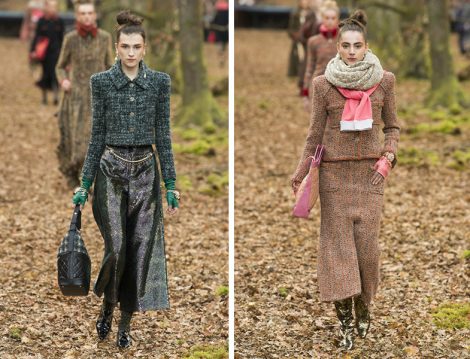 Dünya Modasında 2018 Sonbahar Kış Tüvit Kumaş Etek Ceket Modelleri