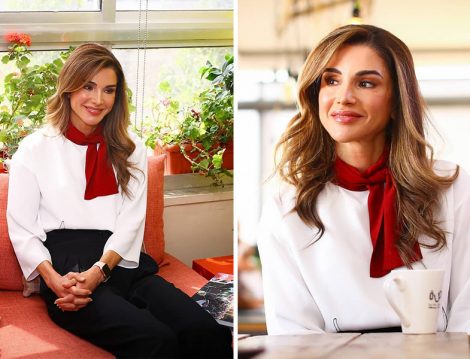 Ürdün Kraliçesi Rania al Abdullah'ın Siyah Beyaz Ofis Stili