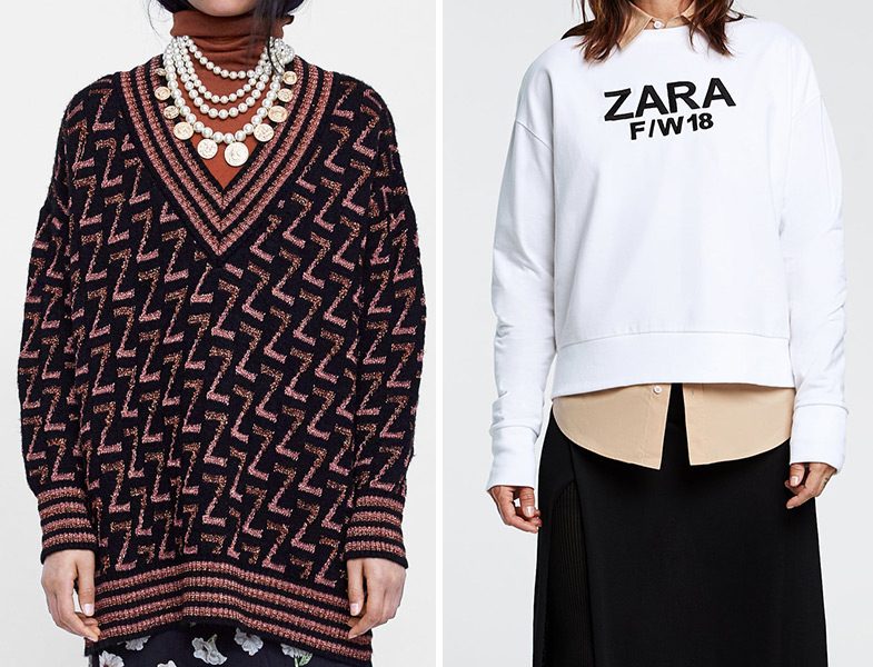 Zara Logolu Lazak ve Sweatshirt Modelleri