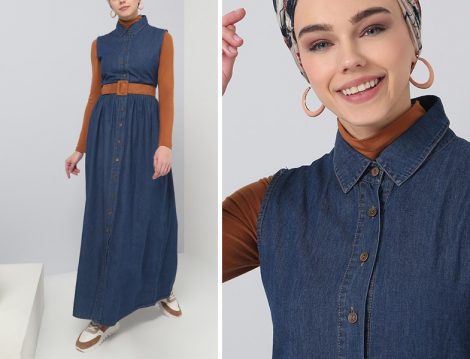 Mavi Tesettür Giyim Modelleri 2019 