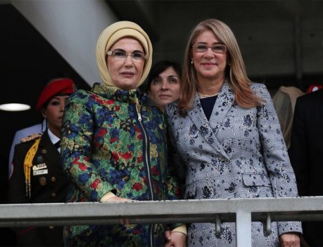 Türkiye Başkanı Eşi Emine Erdoğan ve Venezuela Cumhurbaşkanı eşi Cilia Flores