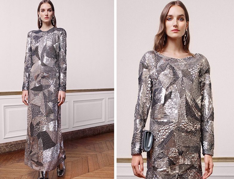 Alberta Ferretti Limited Edition 2019 İlkbahar Yaz Couture Koleksiyonu Işıltılı Abiye Elbise