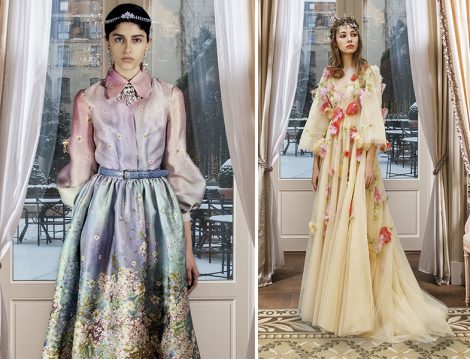 Luisa Beccaria 2019 İlkbahar Yaz Couture Koleksiyonu Çiçekli Elbise
