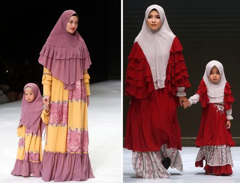 2019 Endonezya Moda Haftası Tesettür Anne - Kız Kıyafetleri