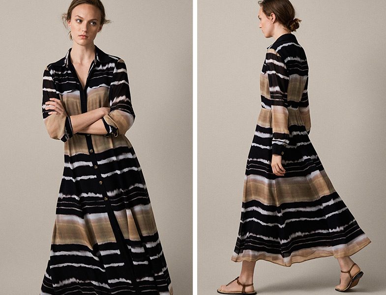 Massimo Dutti 2019 Batik Desen Elbise