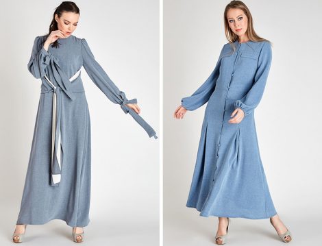 Mimya 2019 İlkbahar Yaz Mavi Elbise Modelleri