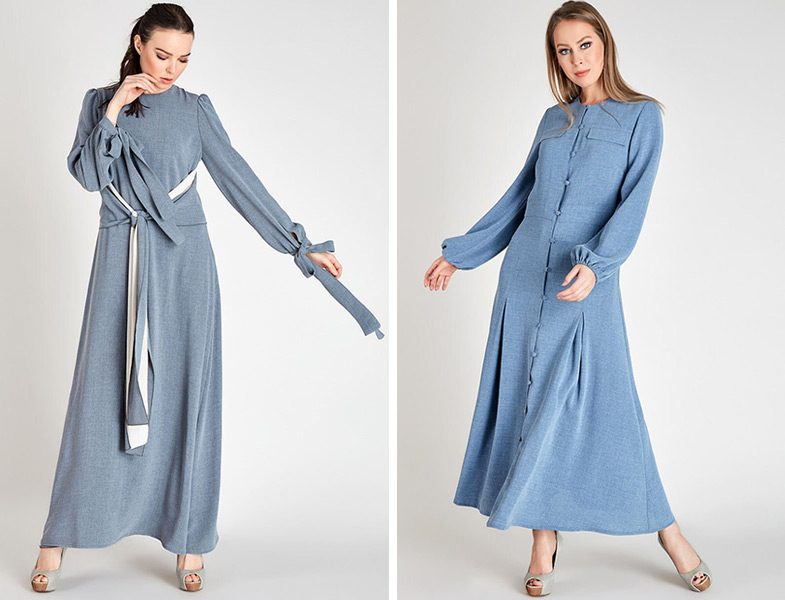 Mimya 2019 İlkbahar Yaz Mavi Elbise Modelleri
