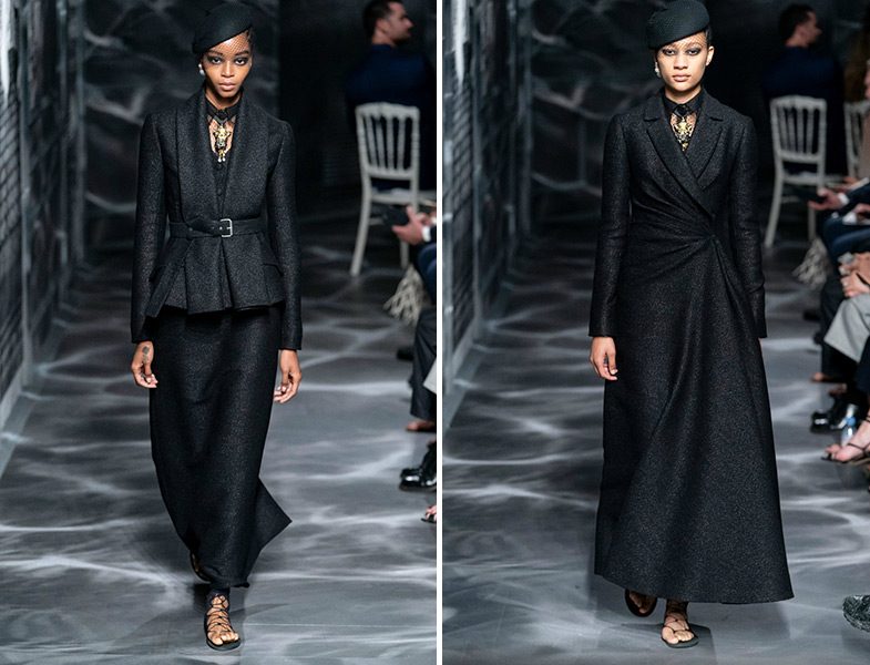 Christian Dior 2019 Couture Siyah Takım ve Elbise