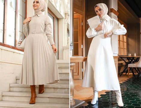 Sena Sever Özsarıçam Pliseli Elbise - Kadriye Baştürk Beyaz Elbise ve Çizme