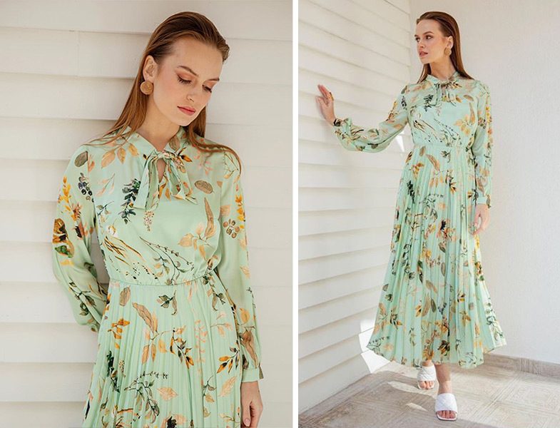 Askı Nişantaşı - Ayhan Akbaş Tasarımı Floral Elbise