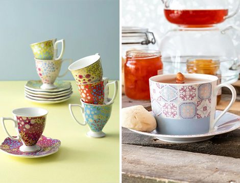 English Home Renkli Çay ve Kahve Fincanı Takımı