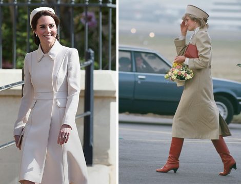 Kate Middleton ve Prenses Diana Bej Kıyafetleri