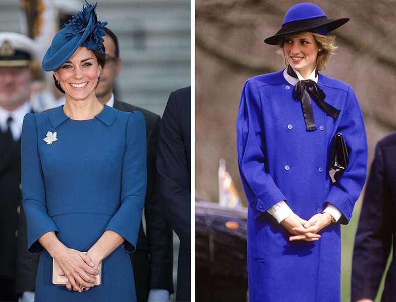 Kate Middleton ve Prenses Diana Mavi Kıyafetleri
