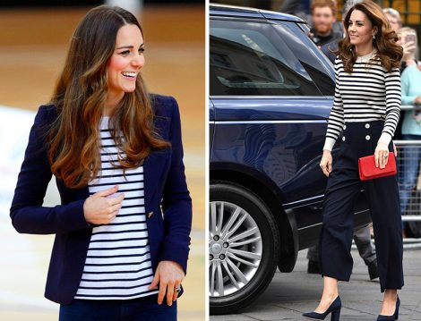 Çizgili Tişört Modası (Kate Middleton)