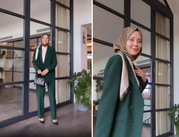 Zara Yeşil Ceket Pantolon Takım - Aybüke Nur Demirci