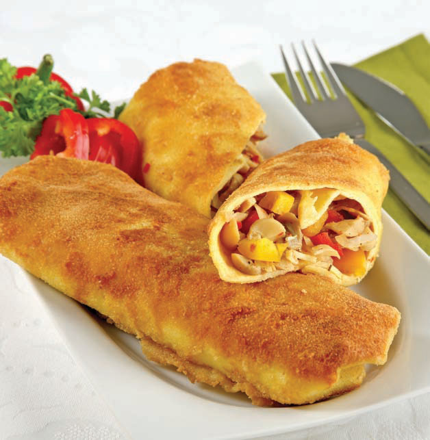 mantarlı krep börek