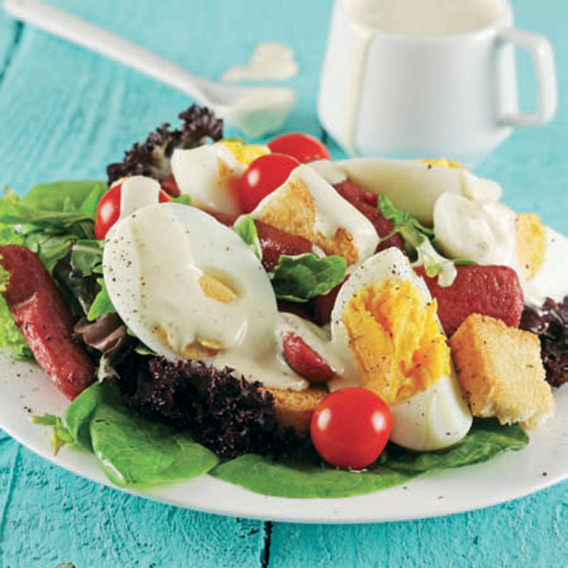 yumurtalı sosisli salata