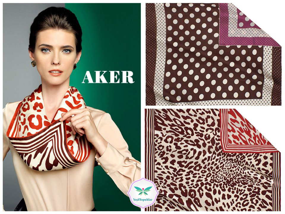 Aker Çift Taraflı Eşarp Modelleri 2013