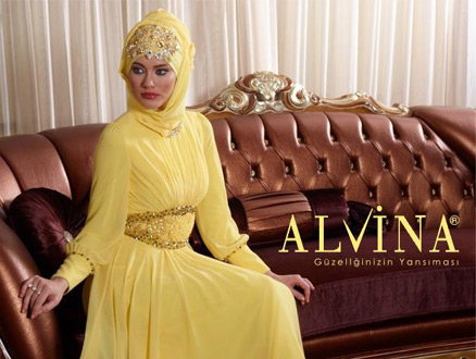 Alvina 2013 Tesettür Abiye Elbise Modelleri