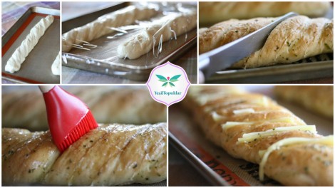 Hasselback sarımsak peynirli ekmek (4)