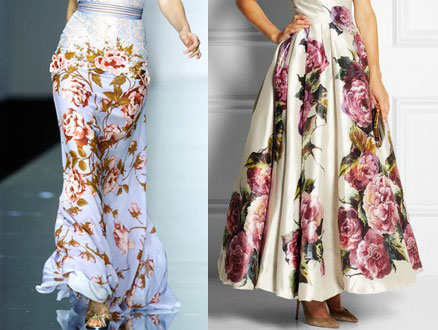 Floral Desenli Uzun Eteklerle Çiçek Açalım!