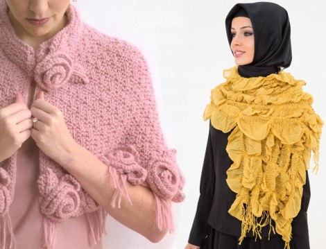 Floral Desenli Şal Modelleri