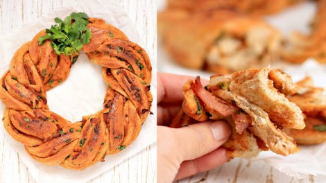 Lezzetli Bir Tarif; Pastırmalı Çelenk Ekmek 