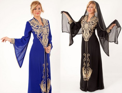 Tesettür Abiye Elbise ve Kaftan Modelleri 2014